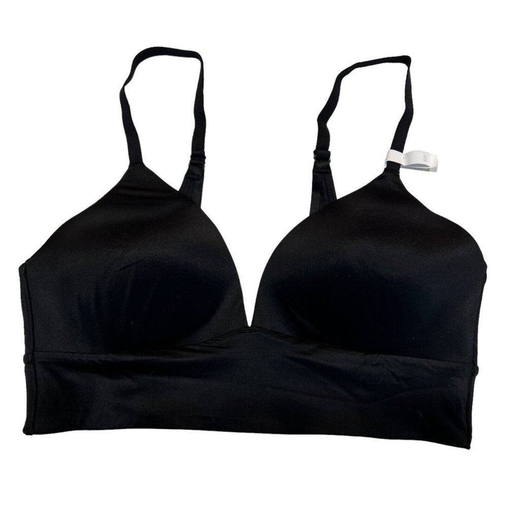 NWT GAP Live-In Pretty Bralette SMALL Black #714643